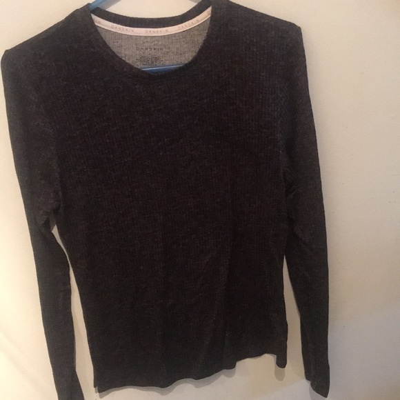 Danskin Trendy long sleeve athletic yoga top plum greyish tone ultra stretchy - Picture 2 of 4